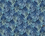 Underwater Wonders - Coral Deep Blue from Wilmington Prints Fabric