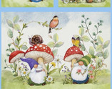 Gnome Grown - Gnomes Mushroom PANEL 24 Inches from Wilmington Prints Fabric