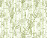 Lavender Lemonade - Toile Stripe Lime Green from Wilmington Prints Fabric