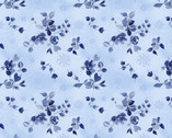 Dreaming in Blue - Floral Toss Blue from Wilmington Prints Fabric
