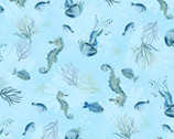 Underwater Wonders - Sea Life Blue from Wilmington Prints Fabric