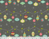 A Very Terri Christmas - Deck The Halls Ornaments Coal from Windham Fabrics