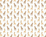 Grasslands - Stand Tall Giraffes White from Dear Stella Fabric