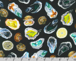 Chef's Table - Oysters Night Black by Hennie Haworth from Robert Kaufman Fabrics