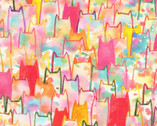 Whisker Wonderland - Packed Cats Blossom from Robert Kaufman Fabrics