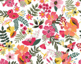 Floral Pets - Gardenara Morning Floral White from FreeSpirit Fabrics