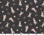Chibi Petit OXFORD - Rabbit Cupcake Dark from Kokka Fabric