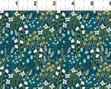 Whimsy - Splendor Floral Teal from In The Beginning Fabric