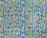 Oriental Gardens - Blue Bamboo from In The Beginning Fabric