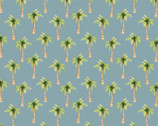 Pirates Ahoy - Palm Trees Blue from Camelot Fabrics