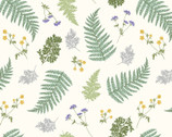 Whispering Lilies - Fern Medley Ivory by Jackie Robinson from Benartex Fabrics