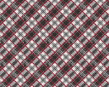 Woodland Magic - Tartan Gunmetal by Jessica Flick from Benartex Fabrics