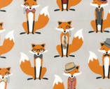 Fox and the Houndstooth - Fox Grey by Andie Hanna from Robert Kaufman