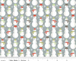 Merry Little Christmas Time - Merry Snowman Gray by Zoe Pearn from Riley Blake