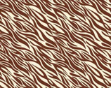 Tiny Menargerie - Brown Zebra Stripe by Heather Rosas from Camelot Cottons