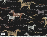 Wild Horses - Stone Cotton Print Fabric from Michael Miller