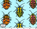 Flutter - Bugs Sky Turquoise - Cotton Fabric by Laura Gunn from Michael Miller