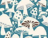Westwood - Toadstools Mushrooms - Organic Cotton Print Fabric from Monaluna