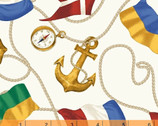 Sail Away - Anchors and Flags by Rosemarie Lavin from Windham Fabrics