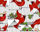 Holiday Birds - Hollyberry from Michael Miller