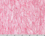 In The Bloom KNIT 58 inches - Blossom Pink Leaves by Valori Wells from Robert Kaufman