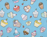 Tiddlywinks - Blue Cupcakes by Dena Designs from Free Spirit