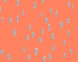 Heavy Metal - Dots Peach Clay Metallic Print Cotton Fabric by Whistler Studios from Windham Fabrics