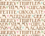 Sugary Sweet Words Brown from SPX Fabrics