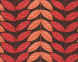 Family Tree - Trees Leaf Stripe Brown Red by Deb Strain from Moda