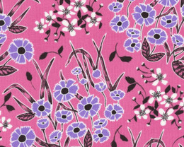 Flower Bed Blooms - PInk From EE Schenck - JAQS Fabrics