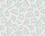 Botanical - Teal Aqua Twig by Alisse Courter from Camelot Cottons