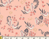 Hello, Ollie - Feathered Fellow Blush by Bonnie Christine - ORGANIC from Art Gallery Fabrics