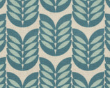 Leaf - Aqua Teal Leaf CANVAS Fabric from Kokka