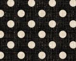 Madame et Homme - Dots Tan on Black by Larry Fanning from David Textiles