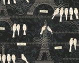 Paris Charm - Eiffel Tower Birds from David Textiles