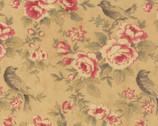 Mille Couleurs - Sepia Tan Floral Bird by 3 Sisters from Moda