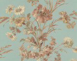 Southern Vintage Reproduction - Bouquet Aqua Floral from Washington Street Studio