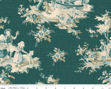 Toile De Juoy - Toile Main Green Teal by Emily Hayes from Riley Blake