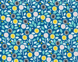 Glint - Floret Blue by Lorena Siminovich from Cloud9 Fabrics