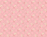 Spring Showers - Pink Floral Lattice by Kaye England from Wilmington Prints