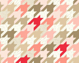 Modern Tyke Houndstooth Pink from Henry Glass