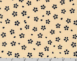 Sevenberry Kasuri - Blossoms Denim Blue Tan by Sevenberry from Robert Kaufman