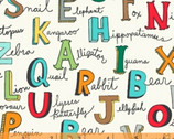 Animal ABC Flannel - Alphabet by Whistler Studios from Windham Fabrics