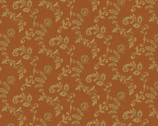 Spice Medallion - Floral Copper from David Textiles