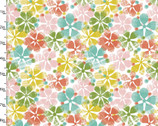 Summer Skies - Floral Toss Multi by Jenean Morrison from 3 Wishes Fabric