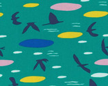 Lore - Up Above the Clouds So High Green Leah Duncan from Cloud 9 Fabrics