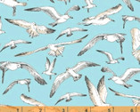 High Tide - Seagulls Aqua from Windham Fabrics