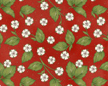 From the Farm - Strawberry Blossoms Red by Kris Lammers from Maywood Studio