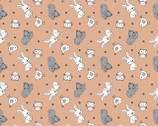 Playful Cuties FLANNEL - Animal Dots from 3 Wishes Fabric