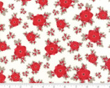 Return To Winters Lane - Floral Burst Snow Red by Kate and Birdie from Moda